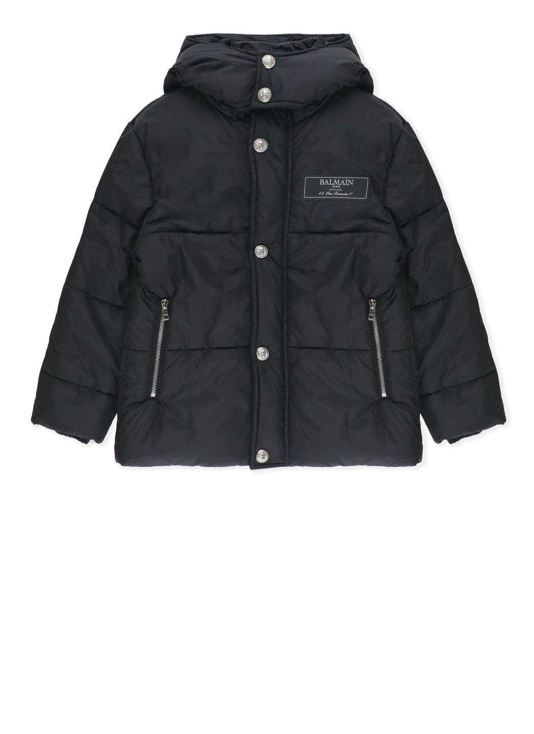 Quilted and padded jacket