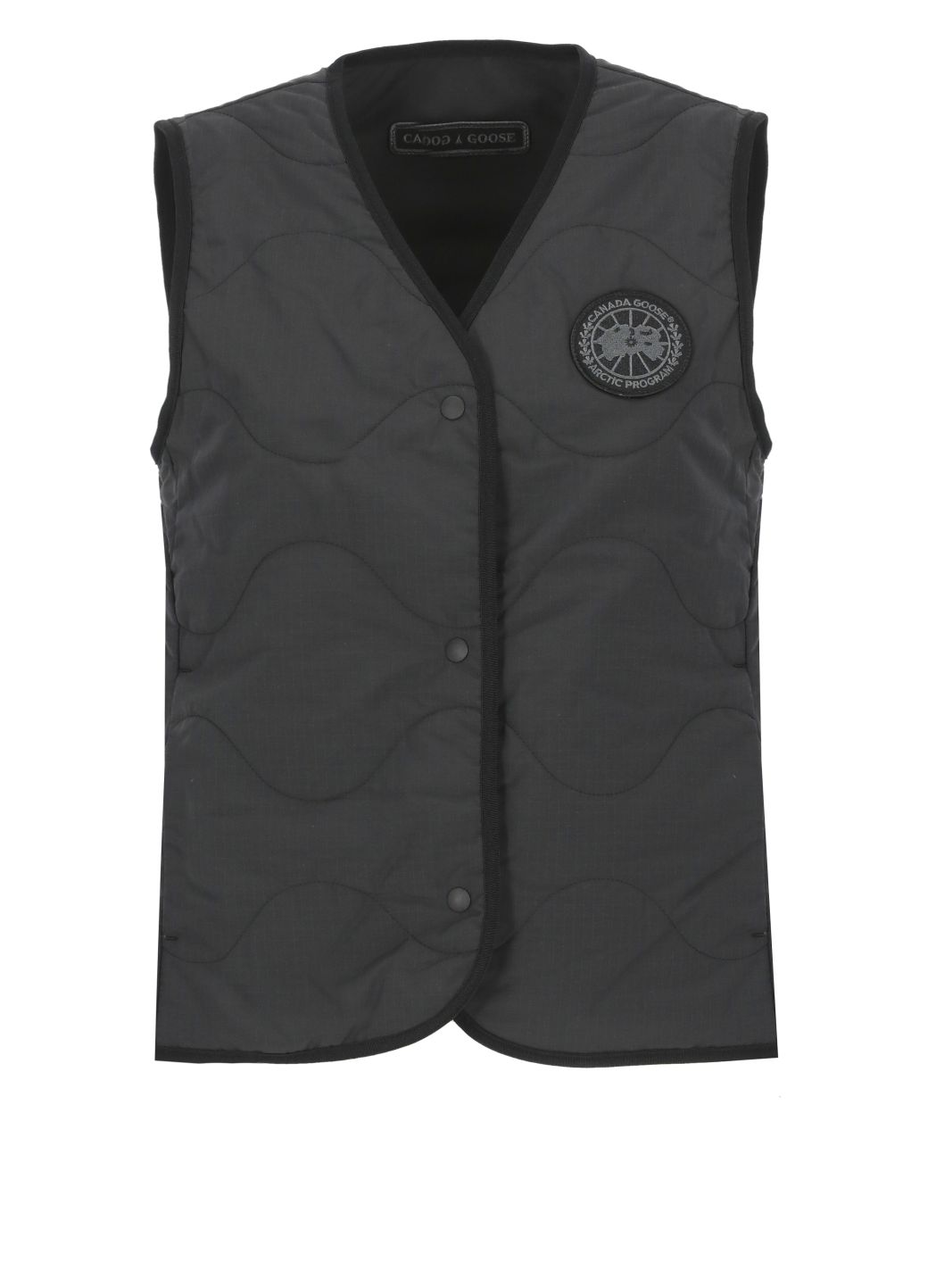 Sleeveless quilted with logo