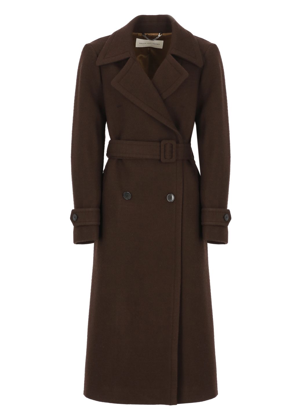 Double-breasted wool coat