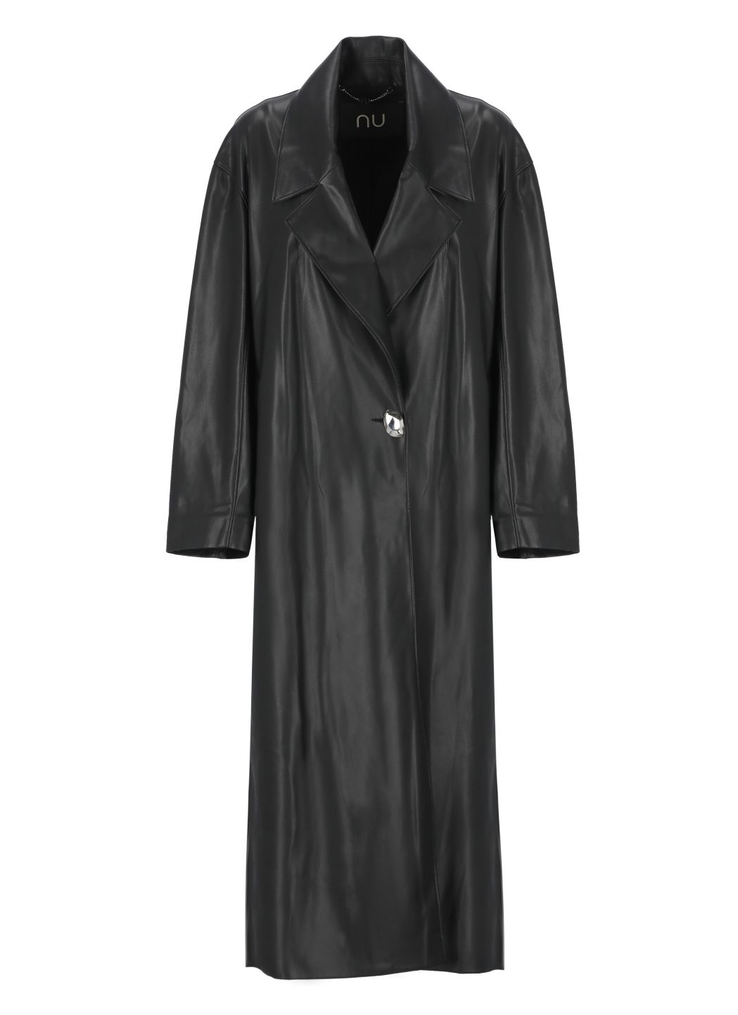 Synthetic leather raincoat