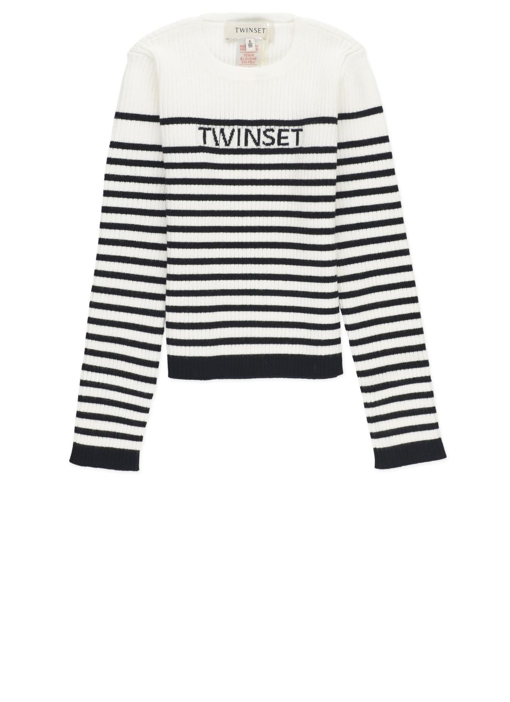 Sweater with striped pattern