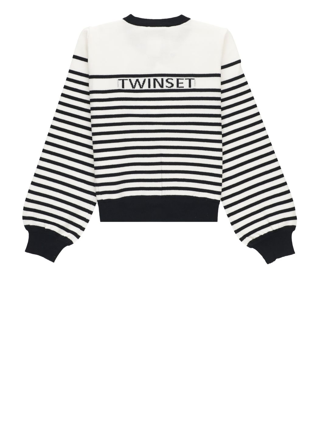 Cardigan with striped pattern