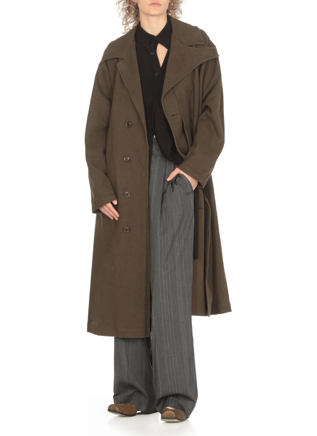 Cotton and linen coat