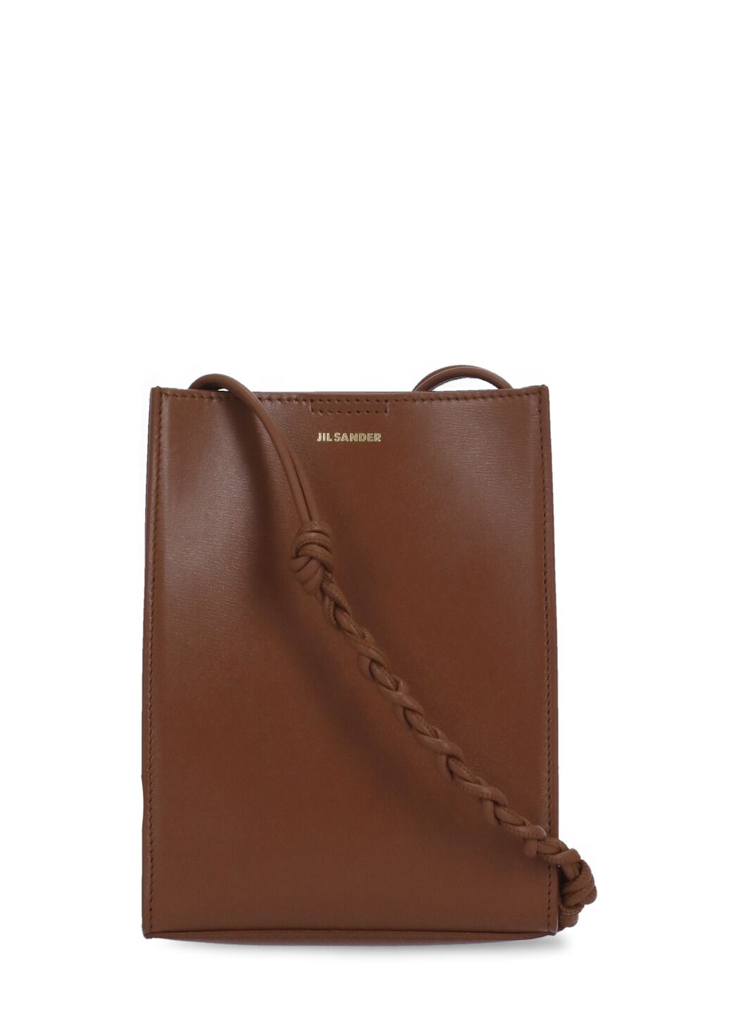jil sander brown braided crossbody bag