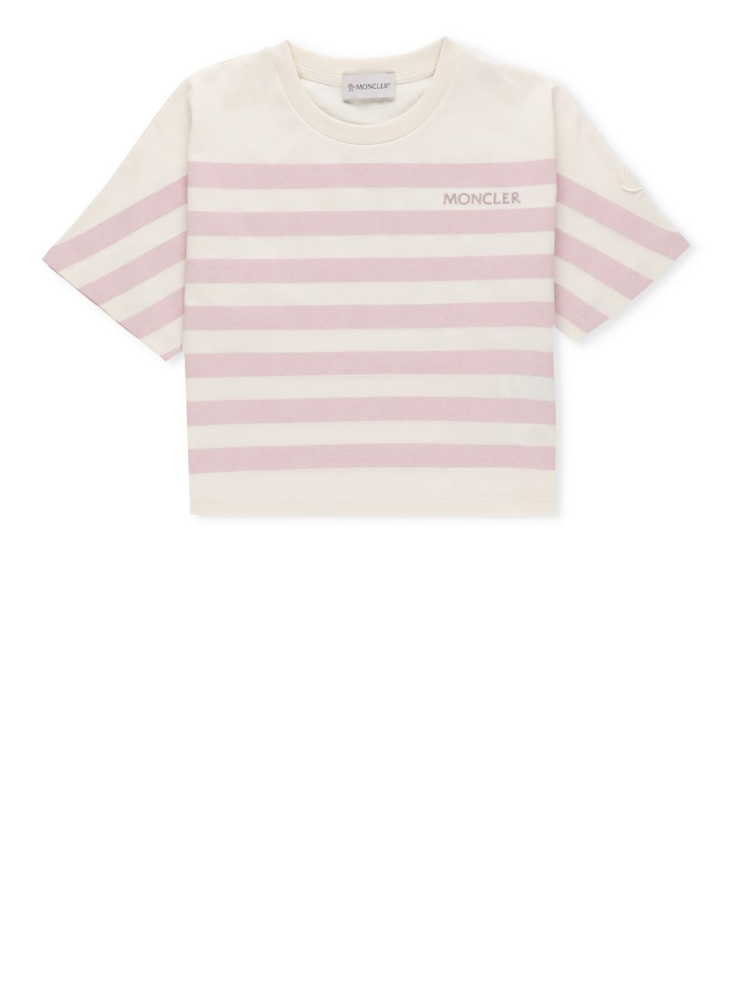 Logo Cotton T Shirt in White - Moncler Enfant