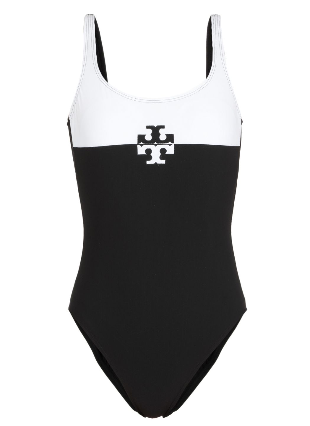 Color-block one-piece swimsuit