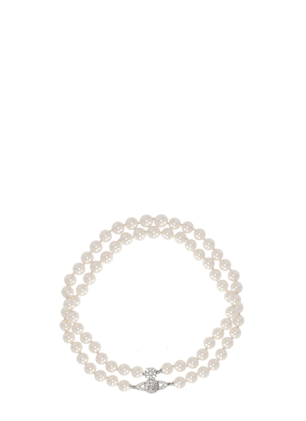 Vivienne Westwood Graziella Orb-charm Pearl Bracelet - White