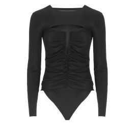 Berlin cotton-blend bodysuit in black - Wolford