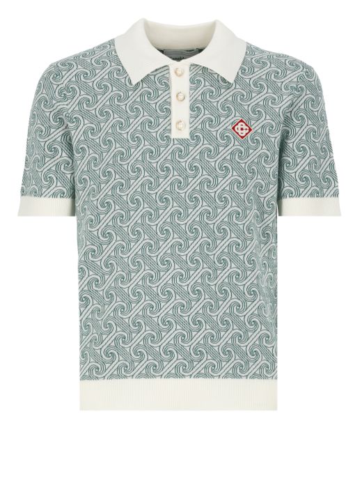 Column Jacquard Monogram polo shirt