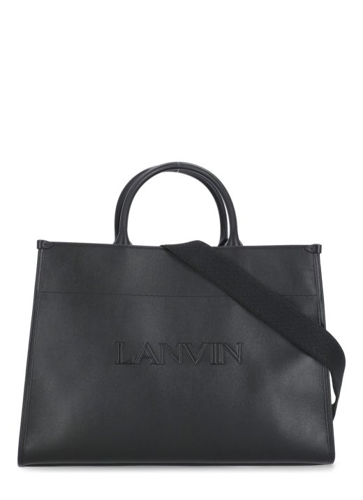 Leather shopping bag