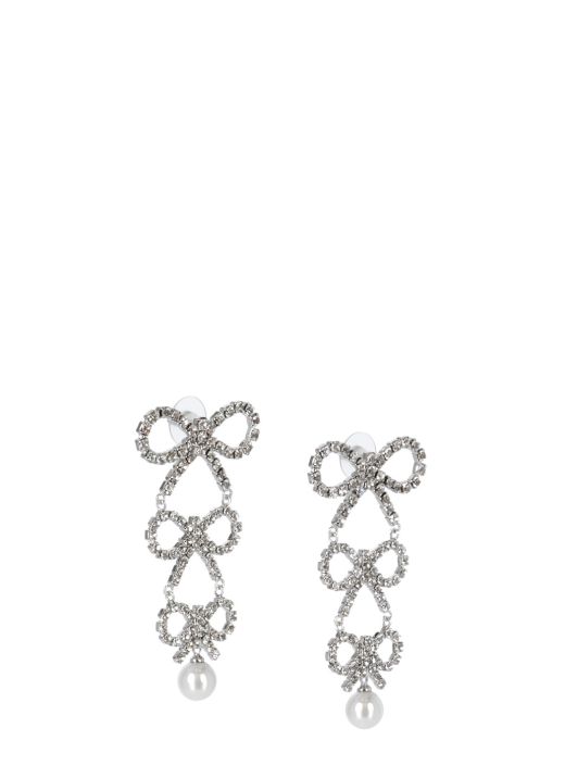 Tiered Crystal Bow earrings