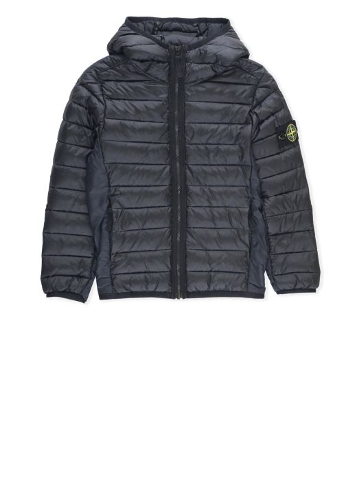 Padded and quilted jacket with logo