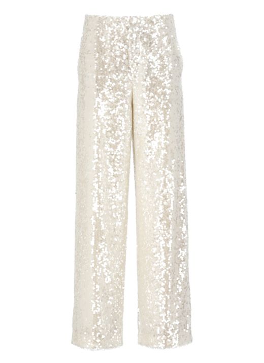 Trousers with paillettes