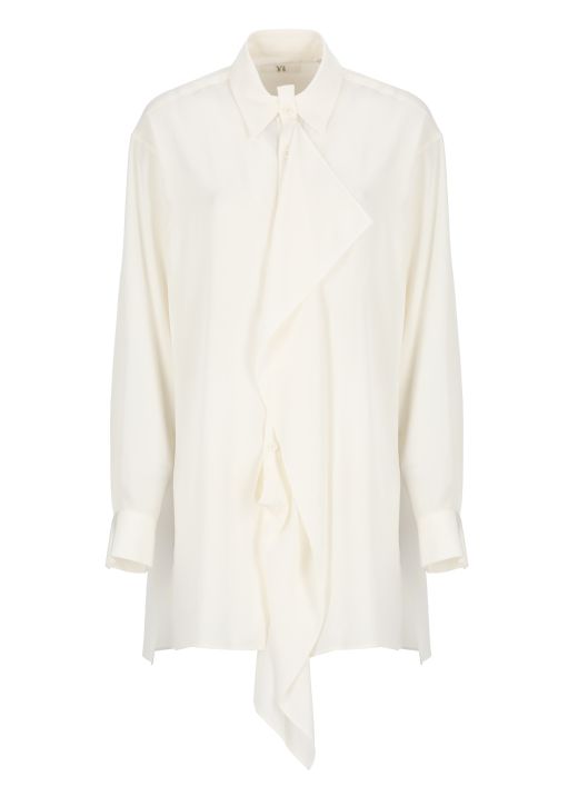 Oversize shirt with draping