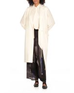 Oversize shirt with draping